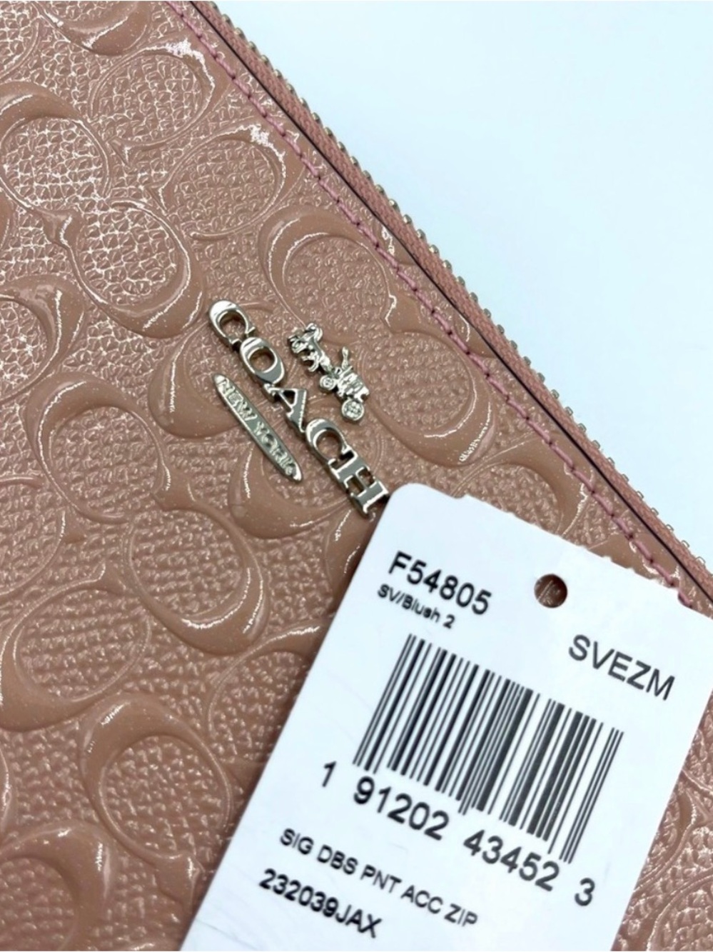 Coach Zip Around Accordion Wallet Blush NWT - Picture 6 of 6